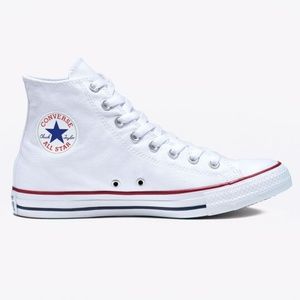 Lightly Used White High Top Converse Women's 7